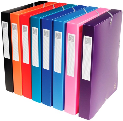 Exacompta elastobox rug van 4 cm                         geassorteerde kleuren