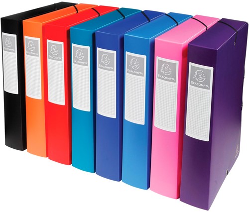 Exacompta elastobox rug van 6 cm                         geassorteerde kleuren