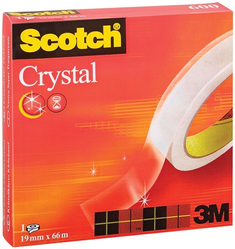 Scotch Ruban adhésif Crystal ft 19 mm x 66 m, boîte de 1 rouleau 1 Stuk