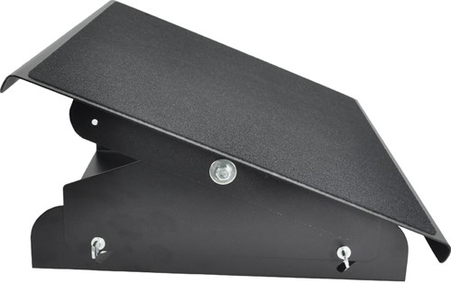 Desq repose pieds, métal, 3 hauteurs réglables, heavy duty, noir-3