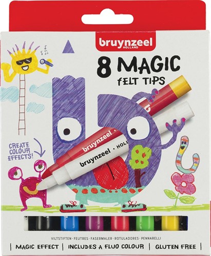 Bruynzeel Magic feutres de coloriage, étui de 8 pièces