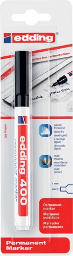 Edding marqueur permanent, 400, noir, blister 1 pièce 1 Stuk
