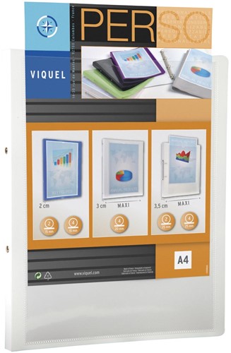 Viquel classeur à anneaux personnalisable blanc