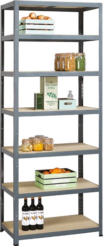 Avasco étagère Strong Tower L, ft 222 x 90 x 45, 7 tablettes, gris