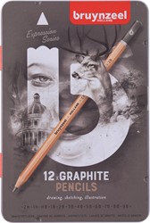 Bruynzeel crayon graphite Expression, boîte de 12 pièces