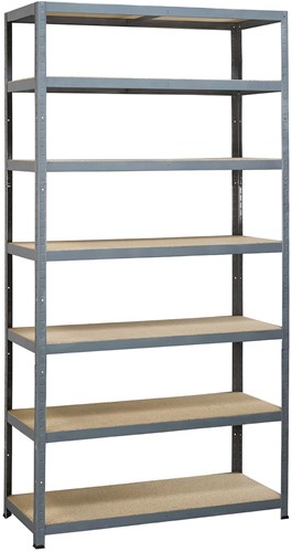 Avasco étagère Strong Tower XL, ft 222 x 120 x 45 cm, 7 tablettes, gris