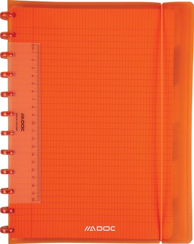 Adoc Colorlines schrift, ft A4, 144 bladzijden,commercieel geruit, geassorteerde kleuren-1