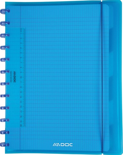 Adoc Colorlines schrift, ft A4, 144 bladzijden,commercieel geruit, geassorteerde kleuren-2