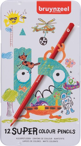 Bruynzeel crayon de couleur Super, boîte de 12 pièces