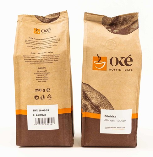 Oké café, moulu, paquet de 250 g, Mokka