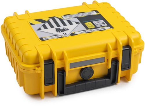 De Raat koffer voor Lithium-Ion batterijen, small, 4 l, geel