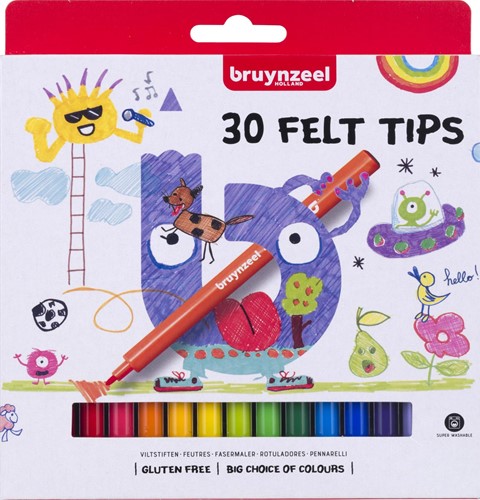 Bruynzeel feutres, étui de 30 pièces