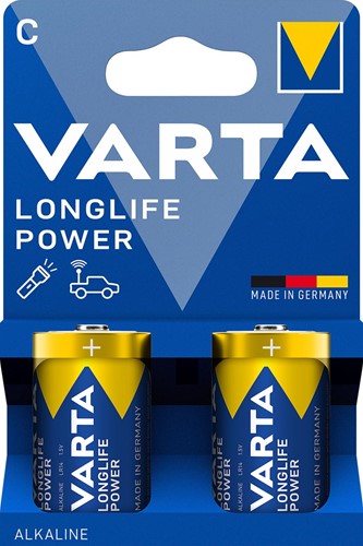 Varta Batterij Longlife Power C, blister van 2 stuks
