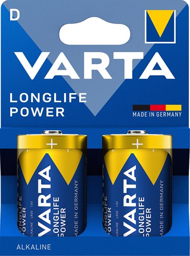 Varta Batterij Longlife Power D, blister van 2 stuks