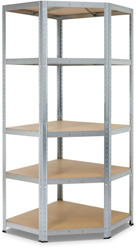Avasco rek Strong Corner, ft 176 x 75 x 40 x 50 cm, 5 legborden, gegalvaniseerd