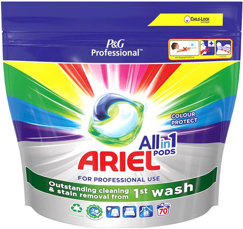 Ariel Professional Formula All-in-1 Colour Protect capsules,  paquet de 70 pièces