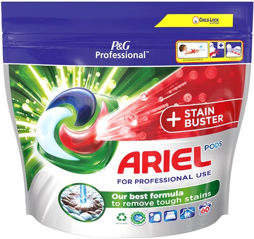 Ariel Professional Formula All-in-1 Stain Buster capsules,  paquet de 60 pièces