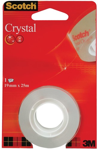 Scotch Ruban adhésif Crystal ft 19 mm x 25 m, blister avec 1 rouleau
