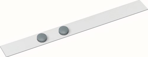MAUL Bande métallique Standard auto-adhésif, longueur 50x5cm, avec 2 aimants, blanc