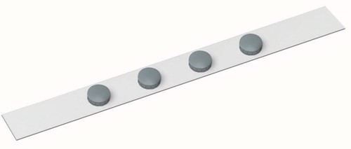 MAUL Bande métallique standard auto-adhésif, ongueur 100x5cm , avec 4 aimants, blanc