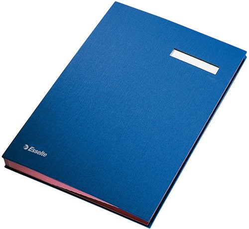 Esselte handtekenmap, ft A4, 20 vakken, blauw 1 Stuk
