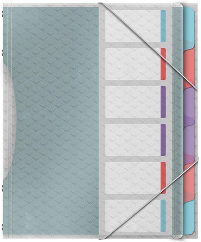 Esselte Colour'Breeze trieur, PP, ft A4, 6 compartiments, assorti
