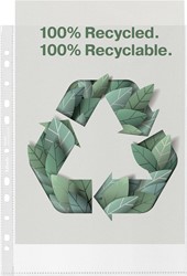 Esselte pochette perforée premium, 100 % recyclé, ft A4, 100 microns, boîte de 50 pièces