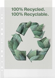 Esselte pochette perforée, 100 % recyclé, ft A4 maxi, 70 microns, boîte de 50 pièces