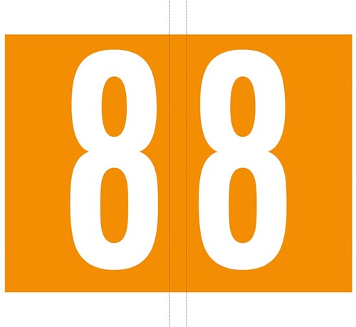 Codetab 8, rouleau de 500 tabs, orange