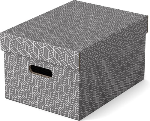 Esselte Home boîte à archives,  ft 26,5 x 36,5 x 20,5 cm, gris, paquet de 3 pièces