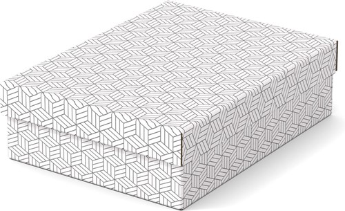 Esselte Home boîte à archives/cadeau,  ft 26,5 x 36 x 10 cm, blanc, paquet de 3 pièces