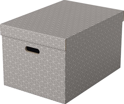 Esselte Home boîte à archives,  ft 35,5 x 51 x 30,5 cm, gris, paquet de 3 pièces