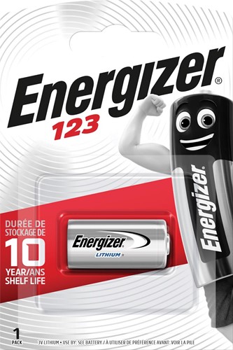 Energizer pile Photo Lithium 123, sous blister