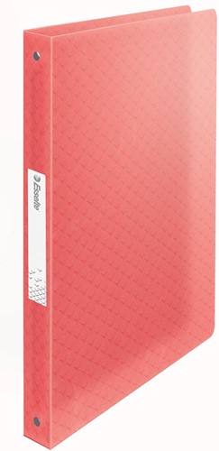 Esselte Colour'Breeze classeur à anneaux, 4 anneaux, PP, ft A4, avec farde souple, corail