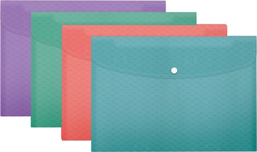 Esselte Colour'Breeze enveloppe projet A4, PP, assorti, paquet de 4 pièces
