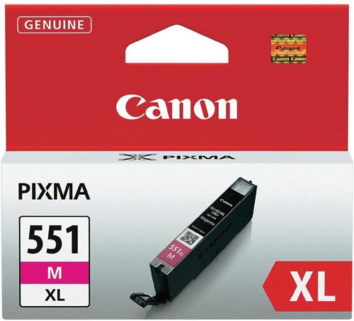 Canon inktcartridge CLI-551M-XL, 680 pagina's, OEM 6445B001, magenta 1 Stuk