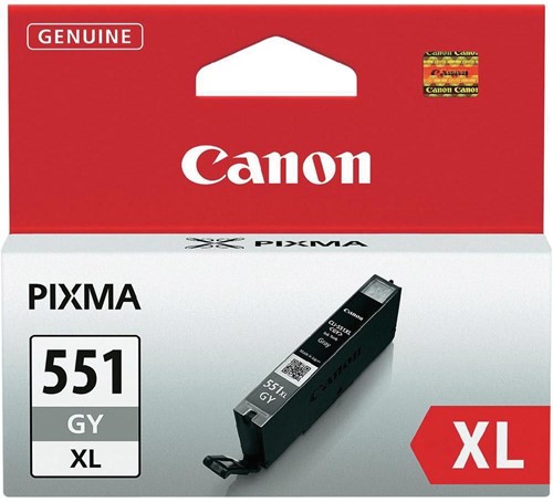 Canon inktcartridge CLI-551GY-XL, 3.350 pagina's, OEM 6447B001, grijs 1 Stuk