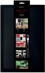 Securit krijtbord Woody ft 60 x 40 cm, zwart 1 Stuk