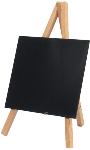 Securit tafelkrijtbord mini driepoot, beuk 1 Stuk
