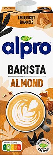 Alpro Barista lait amandes végétales, 1 l, paquet de 8 pièces