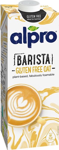 Alpro Barista lait d'avoine végétales, 1 l, paquet de 8 pièces