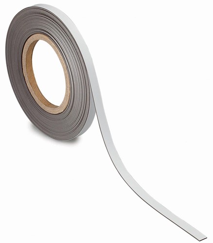 MAUL magnetisch etiketband beschrijf- en wisbaar, 10mtx10mm, wit 1 Stuk