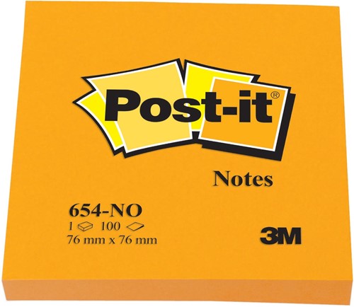 Post-it Notes, 100 vel, ft 76 x 76 mm, neonoranje 100 Vel
