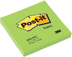 Post-it Notes, 100 vel, ft 76 x 76 mm, neongreon 100 Vel