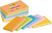 Post-it Super Sticky notes Boost, 90 feuilles, ft 76 x 127 mm, couleurs assorties, paquet de 5 blocs-2