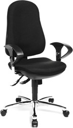 Topstar bureaustoel Support SY, zwart, basis uit chroom