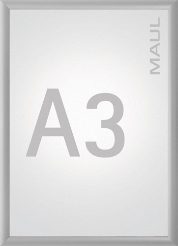 MAUL clicklijst standaard, lijst 25mm A3, zilverkleurig posterframe