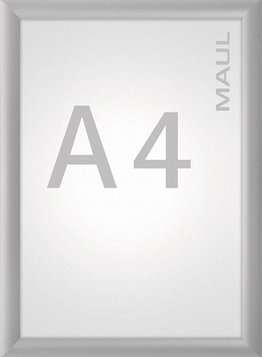 MAUL clicklijst standaard, lijst 25mm A4, zilverkleurig posterframe