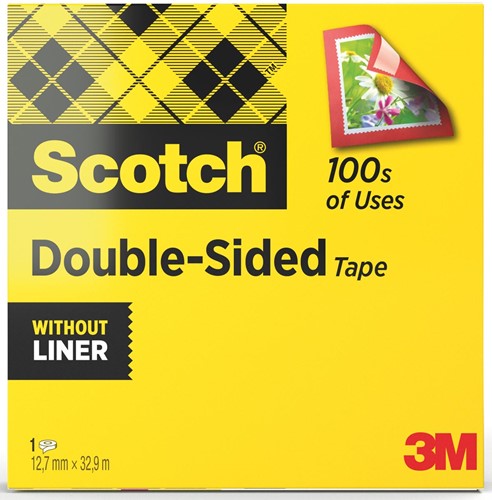 Scotch ruban adhésif, double-face, ft 12 mm x 33 m