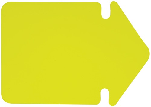 Folia étiquettes en carton fluo, 24 cm, jaune fluo (flèches)